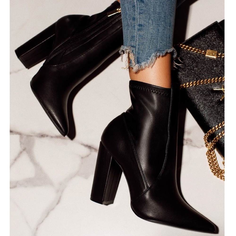 NEW Kimmy Booties- in Black PU